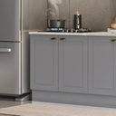 Ver imagem 5 de Balcão para Cozinha 2 Portas 80cm com Tampo para Cooktop Emily Cinza/Calcare