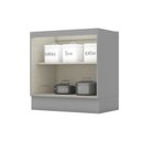 Ver imagem 4 de Balcão para Cozinha 2 Portas 80cm com Tampo para Cooktop Emily Cinza/Calcare