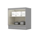 Ver imagem 4 de Balcão para Cozinha 2 Portas 80cm com Tampo para Cooktop Emily Cinza/Calcare