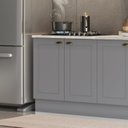 Ver imagem 5 de Balcão para Cozinha 2 Portas 80cm com Tampo para Cooktop Emily Cinza/Calcare