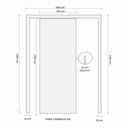 Ver imagem 4 de Kit Porta de Correr Madeira Lisa 210x80x3,5cm Laca Moldufama Branco