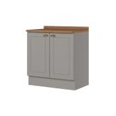 Ver imagem 2 de Balcão para Cozinha 2 Portas 80cm com Tampo para Cooktop Emily