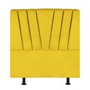 Ver imagem 2 de Cabeceira Solteiro Cama Box Estofada 100 Cm Lile Suede Amarelo