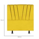 Ver imagem 3 de Cabeceira Solteiro Cama Box Estofada 100 Cm Lile Suede Amarelo