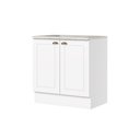 Ver imagem 2 de Balcão para Cozinha 2 Portas 80cm com Tampo para Cooktop Emily Branco/HP/Calcare