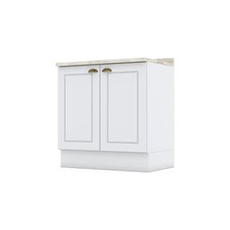 Balcão para Cozinha 2 Portas 80cm com Tampo Para Cooktop Emily - 1