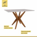 Ver imagem 6 de Mesa de Jantar Donna 4 Lugares em Madeira Maciça Mel/Off White - Nesher