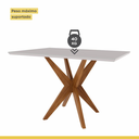 Ver imagem 5 de Mesa de Jantar Donna 4 Lugares em Madeira Maciça Mel/Off White - Nesher