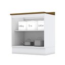 Ver imagem 3 de Balcão para Cozinha 2 Portas 80cm com Tampo Para Cooktop Emily