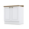 Balcão para Cozinha 2 Portas 80cm com Tampo Para Cooktop Emily - 2