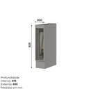 Ver imagem 3 de Balcão para Cozinha 20cm Porta Toalha com Tampo Emily Cinza/Calcare