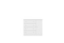 Ver imagem 1 de Comoda Infantil Sapateira 1 Porta 4 Gavetas Branco/Branco- FdECOR