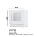 Ver imagem 2 de Balcão de Cozinha para Forno de Embutir com Tampo Emily Espresso Móveis