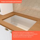 Ver imagem 6 de Balcão de Cozinha para Forno de Embutir com Tampo Emily Espresso Móveis Branco/Nature