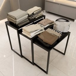 Expositores Industriais Resistentes e Elegantes Ferro e Mdf P/ Loja Roupa Tênis Brinquedos - 2