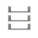 Ver imagem 2 de Kit 3 Prateleiras U Decorativas Multiuso em Mdf Plancasa:off White