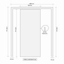 Ver imagem 4 de Kit Porta de Correr Madeira Lisa 210x90x3,5cm Laca Moldufama Branco