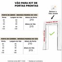 Ver imagem 3 de Kit Porta de Correr Madeira Lisa 210x90x3,5cm Laca Moldufama Branco