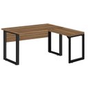 Ver imagem 1 de Mesa em L (Mesa 1,70m + Mesa Auxiliar) - S/ Gavetas - WORKSTART - NOGAL SEVILHA/PRETO - 24478