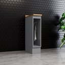 Ver imagem 1 de Balcão para Cozinha 20cm Porta Toalha com Tampo Emily Cinza/Nature