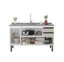 Ver imagem 2 de Gabinete de Cozinha MDP 1,44 m Elegância e Versatilidade:Branco