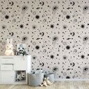Ver imagem 2 de Papel de Parede Temático Astrologia Fundo Bege - 3,00x0,50m