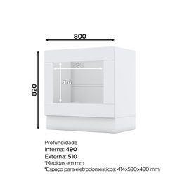 Balcão de Cozinha Para Forno de Embutir com Tampo Emily - 2