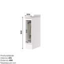 Ver imagem 3 de Balcão para Cozinha 20cm Porta Toalha com Tampo Emily Branco/HP/Calcare