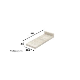 Balcão para Cozinha 20cm Porta Toalha com Tampo Emily - 4