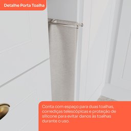 Balcão para Cozinha 20cm Porta Toalha com Tampo Emily - 6