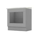 Ver imagem 2 de Balcão de Cozinha para Forno de Embutir com Tampo Emily Espresso Móveis Cinza/Calcare
