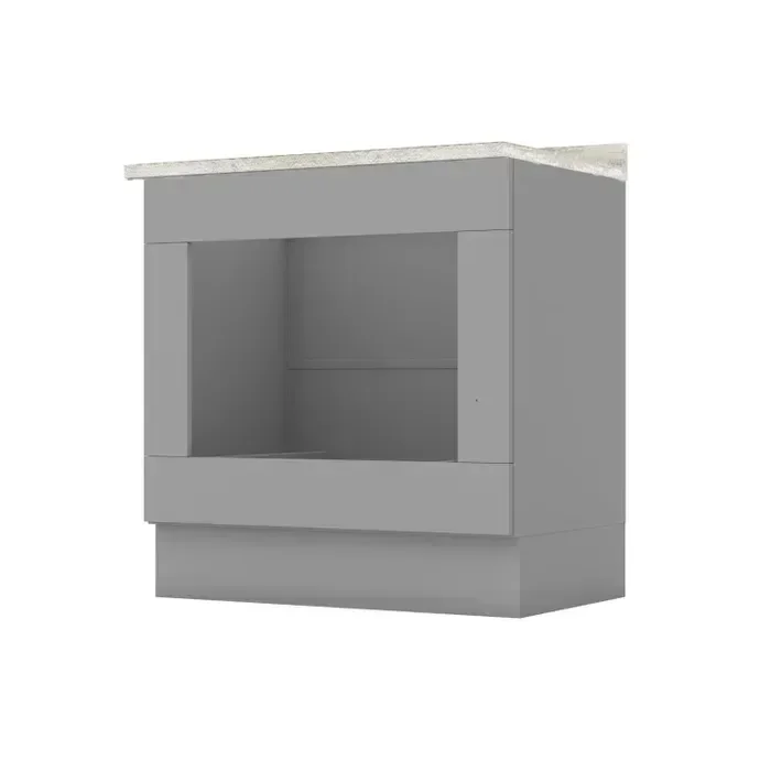 Ver imagem 2 de Balcão de Cozinha para Forno de Embutir com Tampo Emily Espresso Móveis Cinza/Calcare