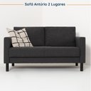 Ver imagem 7 de Conjunto de Sofá Antúrio 3 e 2 Lugares com Usb em Linho CabeCasa MadeiraOriginals Cinza Escuro