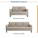 Ver imagem 2 de Conjunto de Sofá Antúrio 3 e 2 Lugares com Usb em Linho CabeCasa MadeiraOriginals