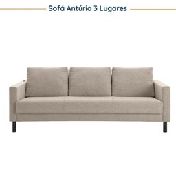 Conjunto de Sofá Antúrio 3 e 2 Lugares com Usb em Linho CabeCasa MadeiraMadeira - 9