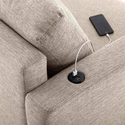 Conjunto de Sofá Antúrio 3 e 2 Lugares com Usb em Linho CabeCasa MadeiraMadeira - 11