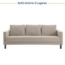 Ver imagem 3 de Conjunto de Sofá Antúrio 3 e 2 Lugares com Usb em Linho CabeCasa MadeiraOriginals Bege