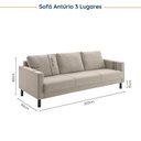 Ver imagem 5 de Conjunto de Sofá Antúrio 3 e 2 Lugares com Usb em Linho CabeCasa MadeiraOriginals Bege