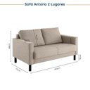 Ver imagem 4 de Conjunto de Sofá Antúrio 3 e 2 Lugares com Usb em Linho CabeCasa MadeiraOriginals Bege