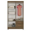 Ver imagem 2 de Guarda Roupa Solteiro Lite Ambiente 4 Portas Carvalho Oak - Móveis Leão