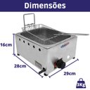 Ver imagem 3 de Fritadeira Industrial Inox à Gás 1 Cuba 5 Litros com Cesto