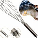 Ver imagem 2 de Batedor de Massas Ovos Fouet Robusto Aço Inox Manual 39cm