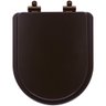 Assento Sanitário Poliéster Soft Close Duna Marrom Fosco para Vaso Deca com Ferragem Marrom - 1