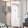 Armário Multiuso Clara 2 Portas com Espelho e 2 Gavetas Carioca Cor Branco - 3