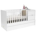 Ver imagem 1 de Berço Multifuncional Formare e Guarda Roupa Tutto New 4 Portas Branco Acetinado - Matic