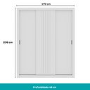 Ver imagem 5 de Guarda-roupa Casal 3 Portas Doha Carraro Ripado