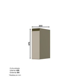 Balcão Para Cozinha Condimentos 20cm 100% MDF Aurora Espresso Móveis - 4
