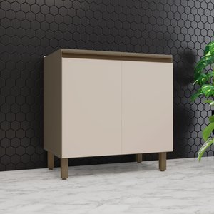 Balcão para Cozinha 2 Portas 80cm 100% MDF Aurora Espresso Móveis
