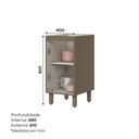 Ver imagem 5 de Balcão Para Cozinha 1 Porta 40cm 100% MDF Aurora Espresso Móveis