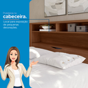 Ver mais imagens de Cama Casal Invicta com Baú Marrom/Jatobá